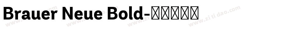 Brauer Neue Bold字体转换